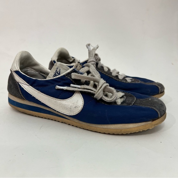 Vintage Nike Cortez Men's US Blue/White Made in Taiwan 70s 80s